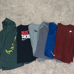 Lot of 6 Boys long sleeve shirts Size LG